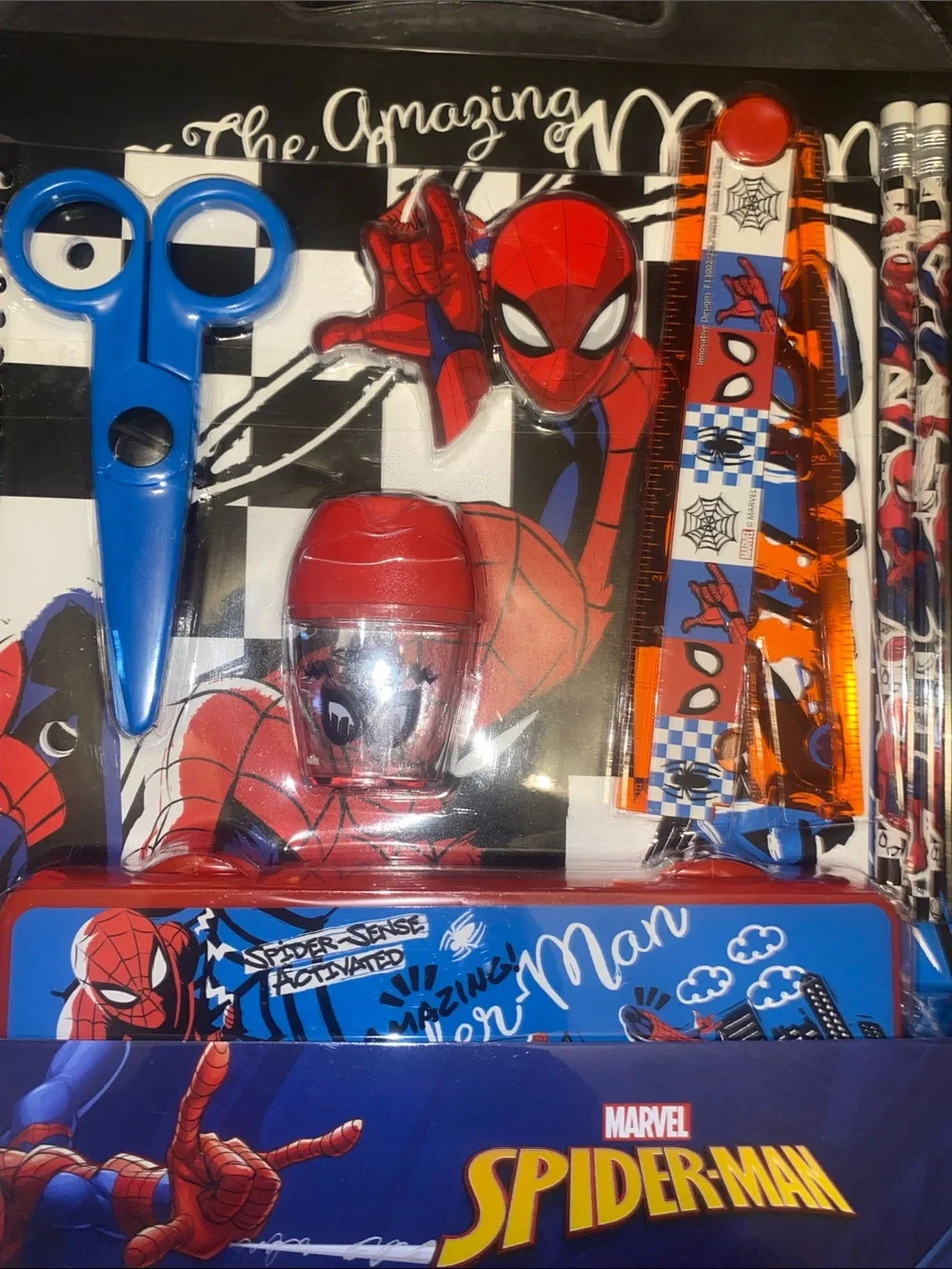 Marvel Spider-Man Blue and Red School Stationery Set
